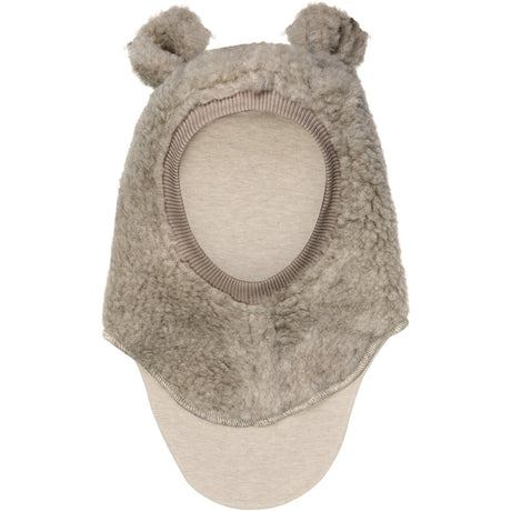 Huttelihut Camel Melange Balaclava Ears Wool Teddy