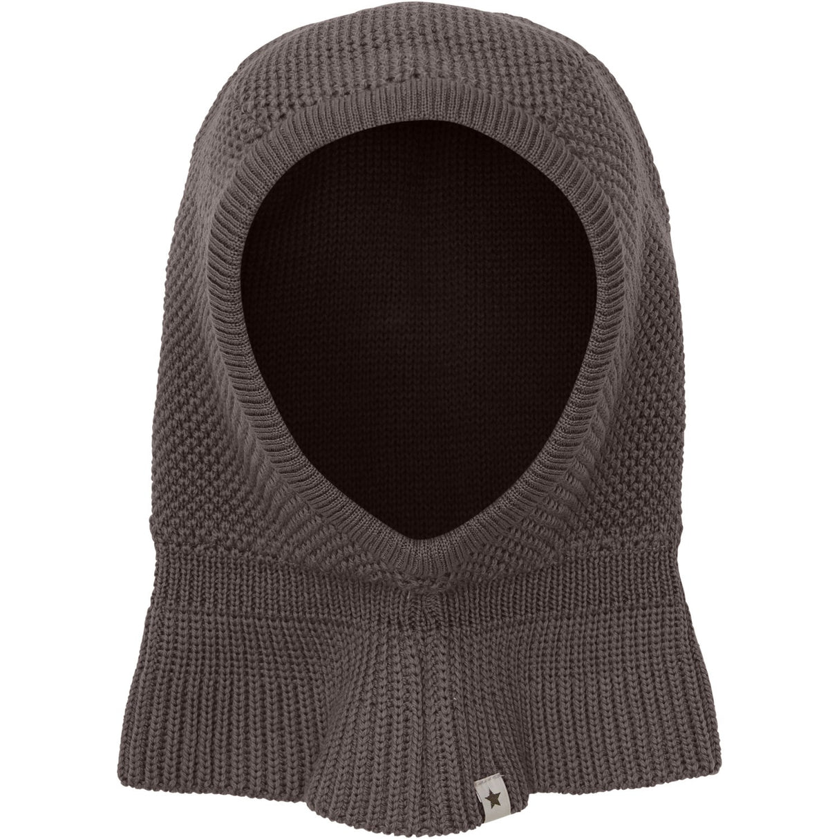 Huttelihut Brown Melange Balaclava Wool Knit Windstop