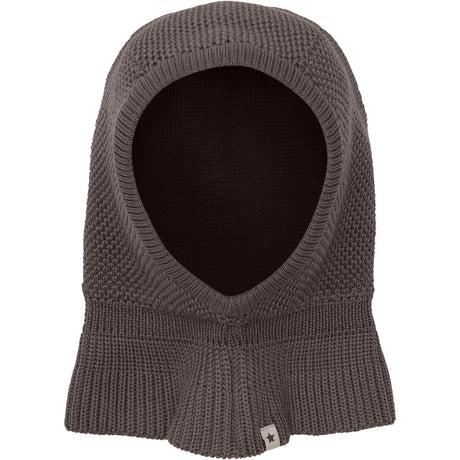 Huttelihut Brown Melange Balaclava Wool Knit Windstop