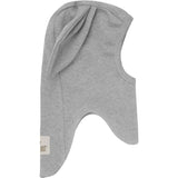 Huttelihut Medium Grey Melange Balaclava Ears Cotton Rib