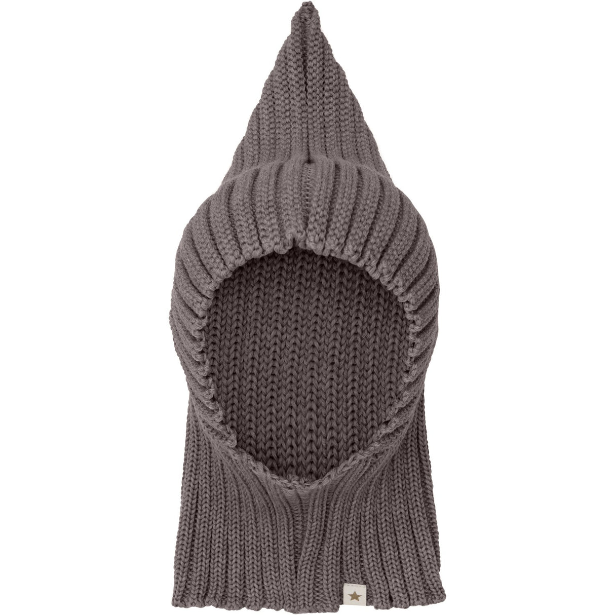 Huttelihut Brown Melange Balaclava Pixie Wool Knit