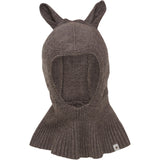 Huttelihut Brown Melange Balaclava Ears Wool Knit