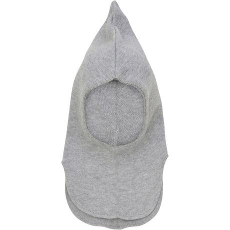 Huttelihut Light Grey Melange Balaclava Wool Knit Windstop