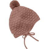Huttelihut Burlwood Bonnet Wool Knit Pompom