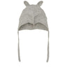 Huttelihut Medium Grey Melange Bonnet Ears Alpaca Wool Knit