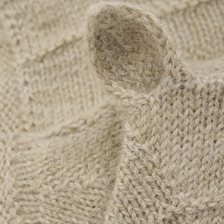 Huttelihut Camel Melange Bonnet Ears Alpaca Wool Knit