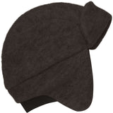 Huttelihut Dark Brown Melange Hat Wool W. Velour Lining