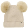 Huttelihut Sand Melange Hat Knit Alpaca Pompoms