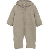 Huttelihut Camel Melange Pram Suit Ears Wool Fleece