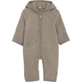 Huttelihut Savannah Melange Pram Suit Ears Cotton Fleece