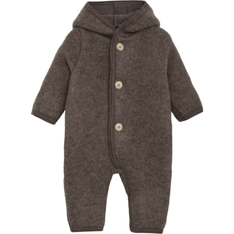 Huttelihut Brown Melange Pram Suit Pixie Wool Fleece