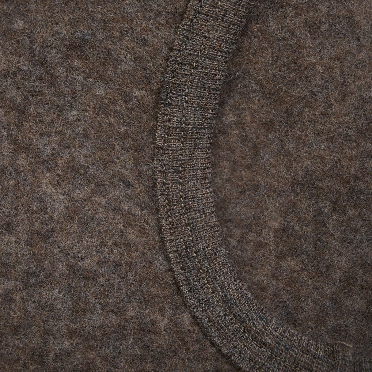 Huttelihut Brown Melange Balaclava Ears Wool Fleece