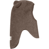 Huttelihut Brown Melange Balaclava Ears Wool Fleece