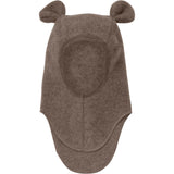 Huttelihut Brown Melange Balaclava Ears Wool Fleece
