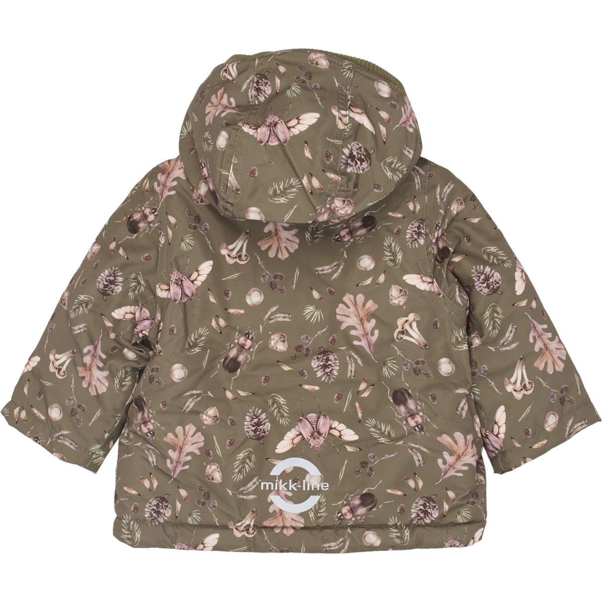 Mikk-Line Burnt Olive Polyester Baby Jacket AOP