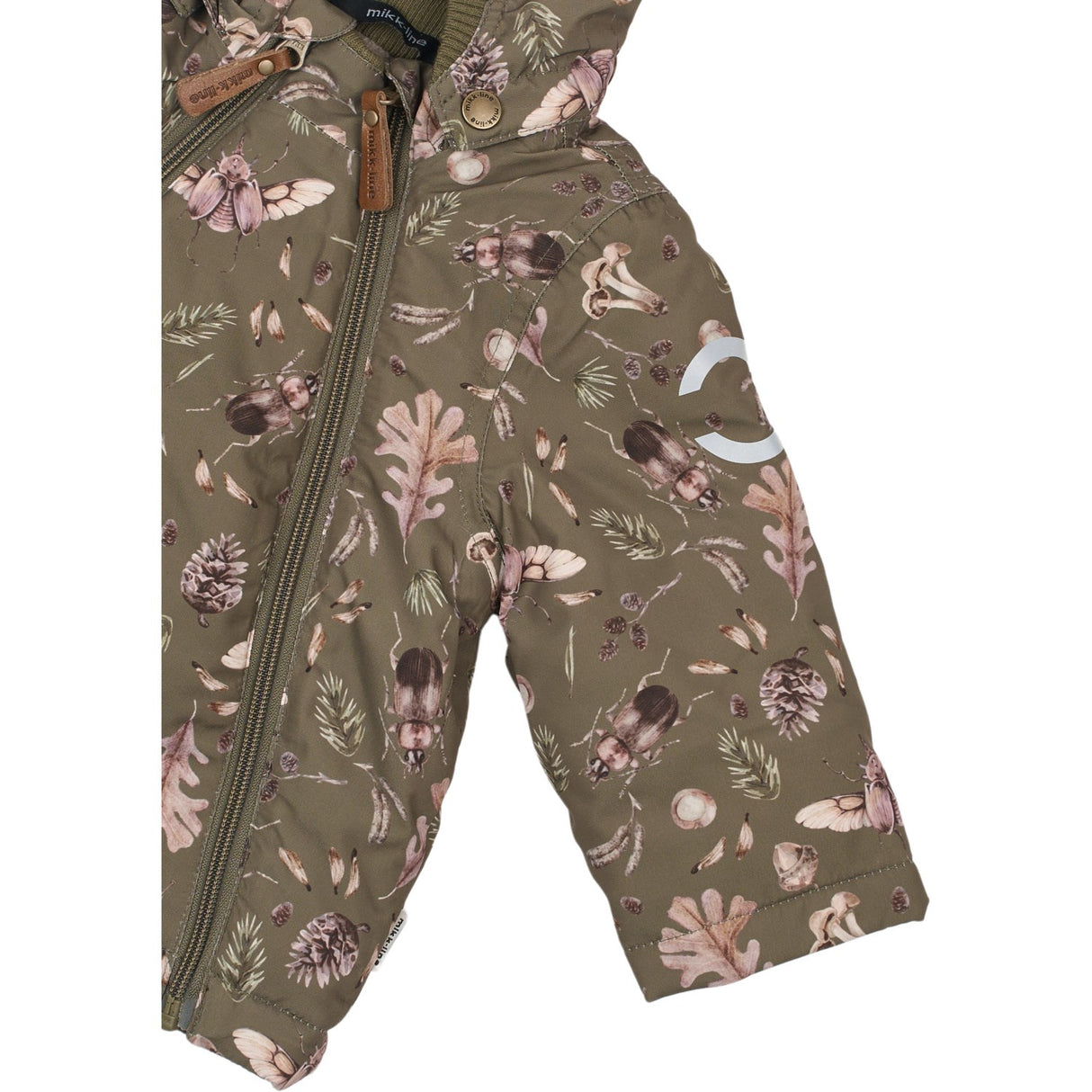 Mikk-Line Burnt Olive Polyester Baby Jacket AOP