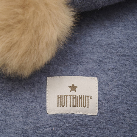 Huttelihut Folkstone Gray Balaclava Wool Alpaca Pompoms