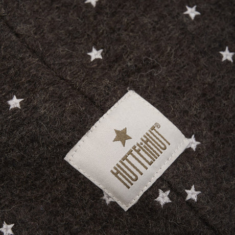 Huttelihut Dark Brown Melange Balaclava All Over Emb. Wool