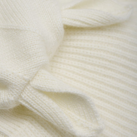 Huttelihut Off-White Balaclava Ears Wool Knit