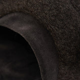 Huttelihut Dark Brown Melange Hat Wool W. Velour Lining