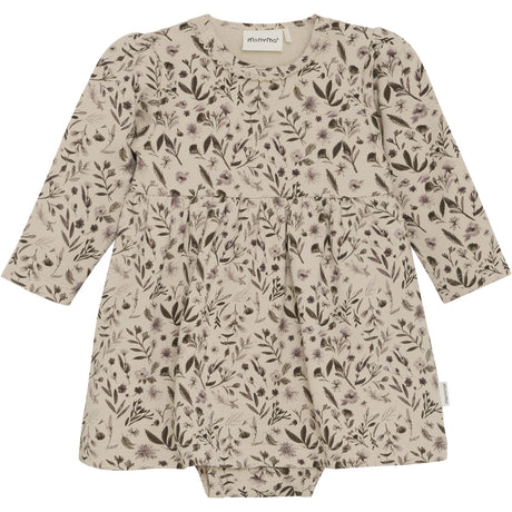 Minymo Smoke Gray Dress LS AOP Sweat