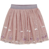 Minymo Shadow Gray Skirt Mesh W. Emb.