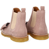 Angulus Faded Rose/Rose Elastic Chelsea Boot with Bow