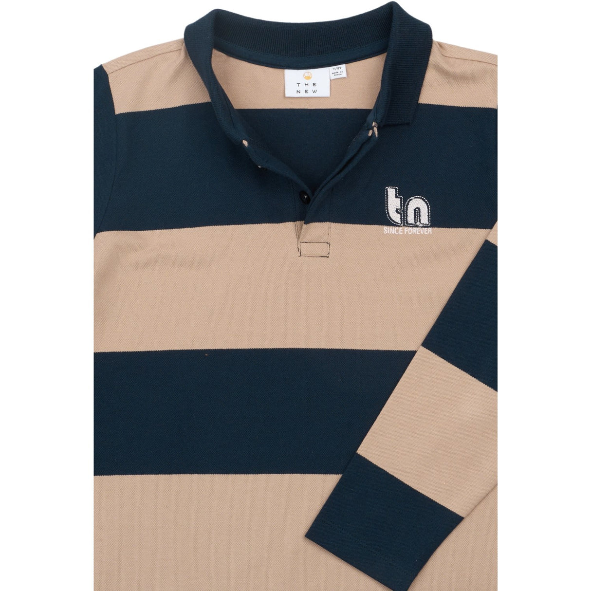 The New Navy Blazer Striped Rhett L_S Pique Polo