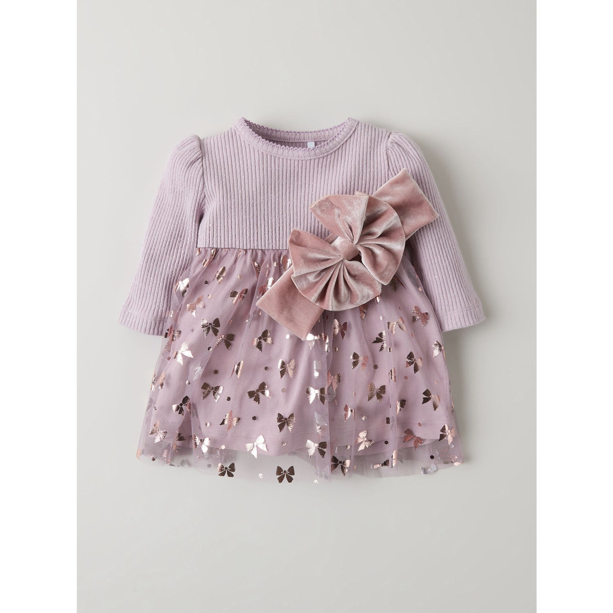 Name It Keepsake Lilac Nbfrosally Ls Dress