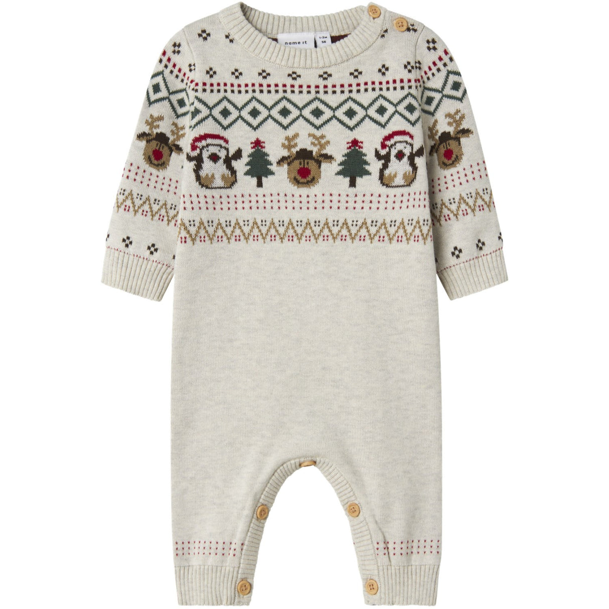 Name It Peyote Melange Nbnralko Ls Knit Suit