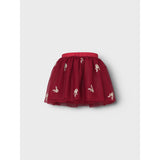 Name It Jester Red Reindeer Nmfveross Tulle Skirt