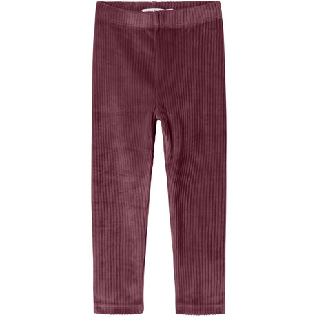 Name It Burgundy Nmfveloa Velvet Leggings