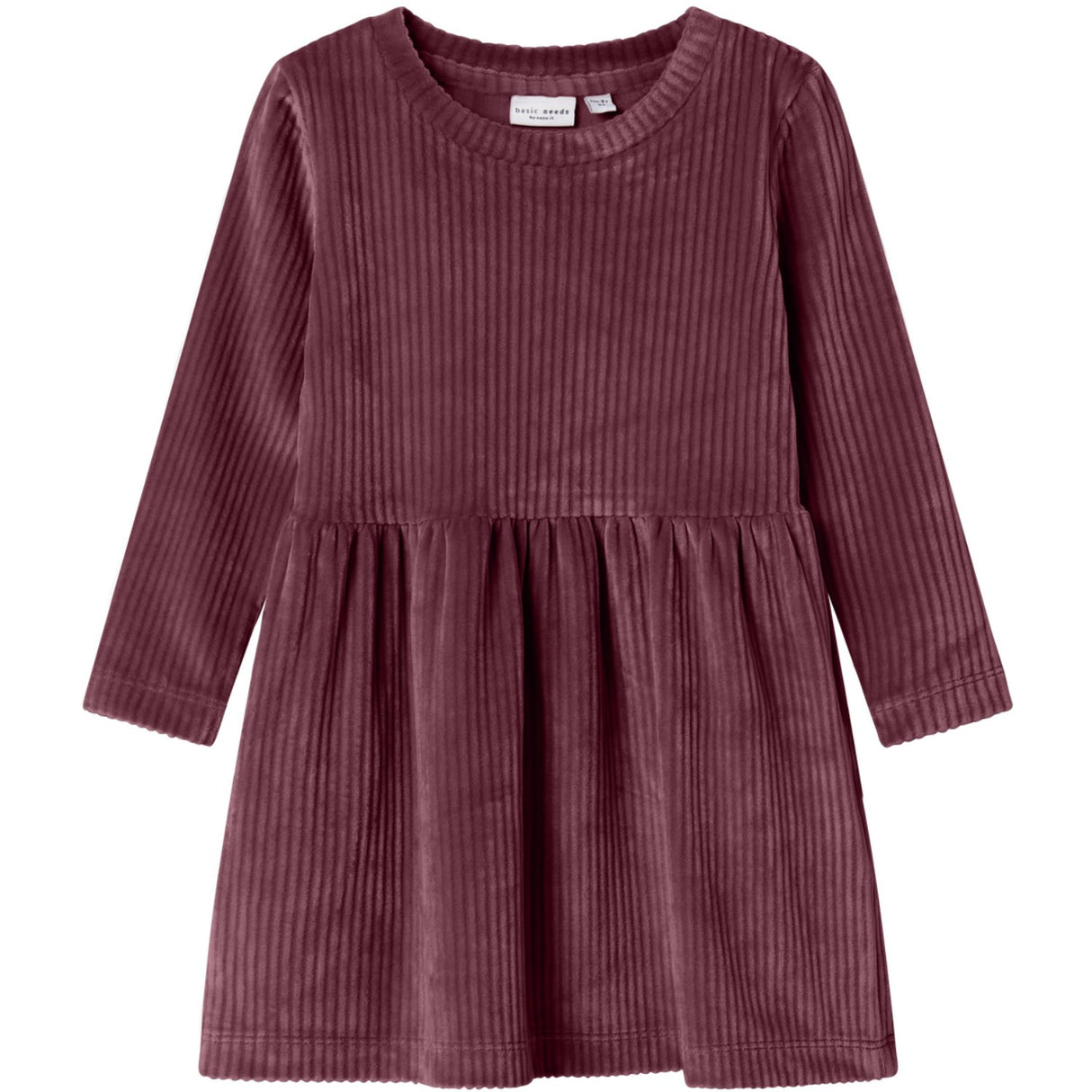 Name It Burgundy Nmfveloa Ls Velvet Dress