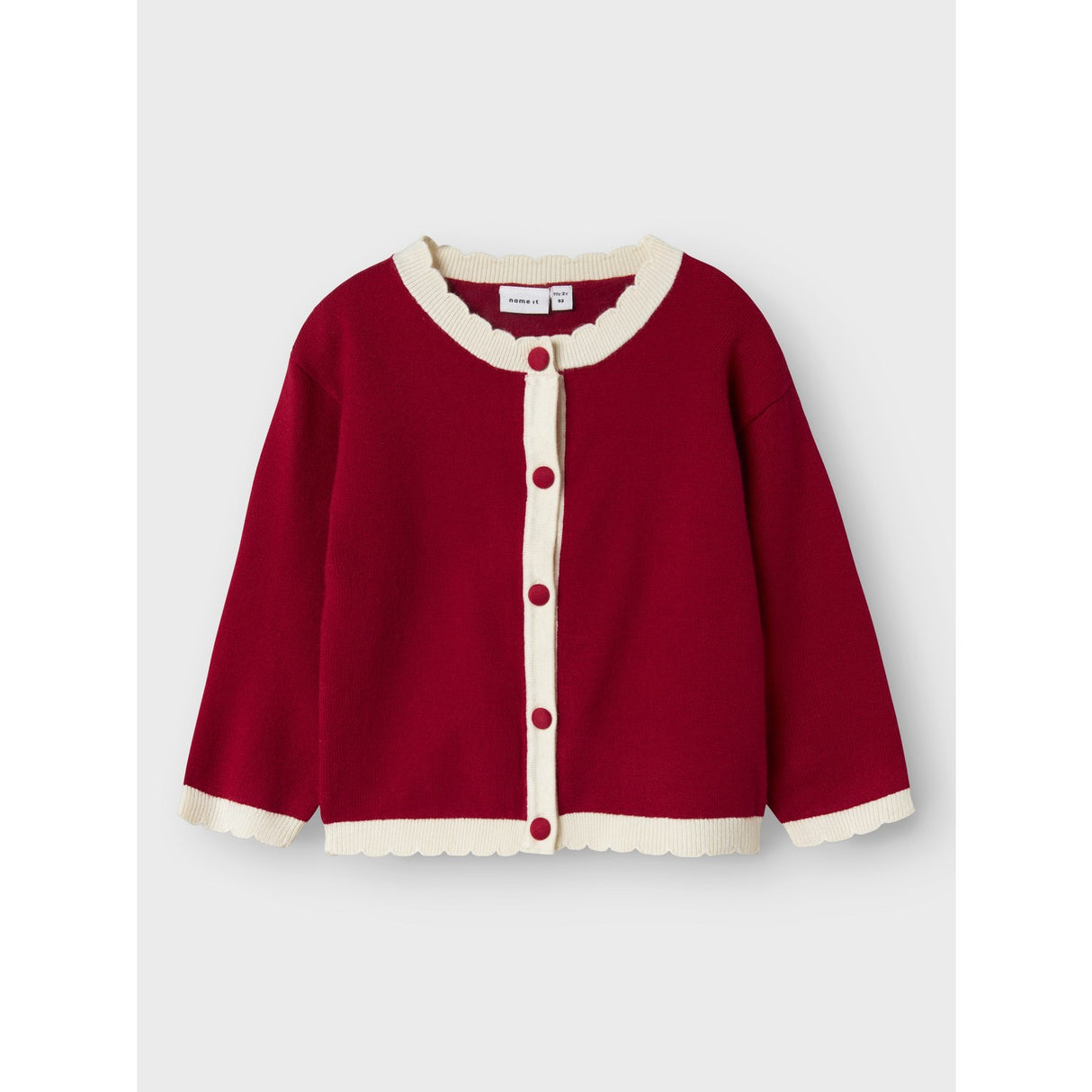 Name It Jester Red Nmfralbo Ls Knit Card