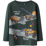 Name It Bistro Green Nmmofek Tonka Ls Nreg Top Cplg