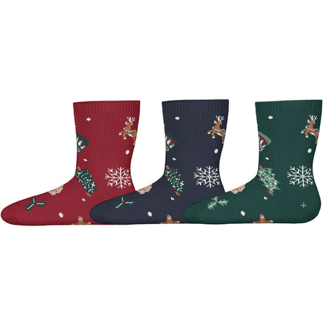 Name It Jester Red Nmnvismas 3p Socks