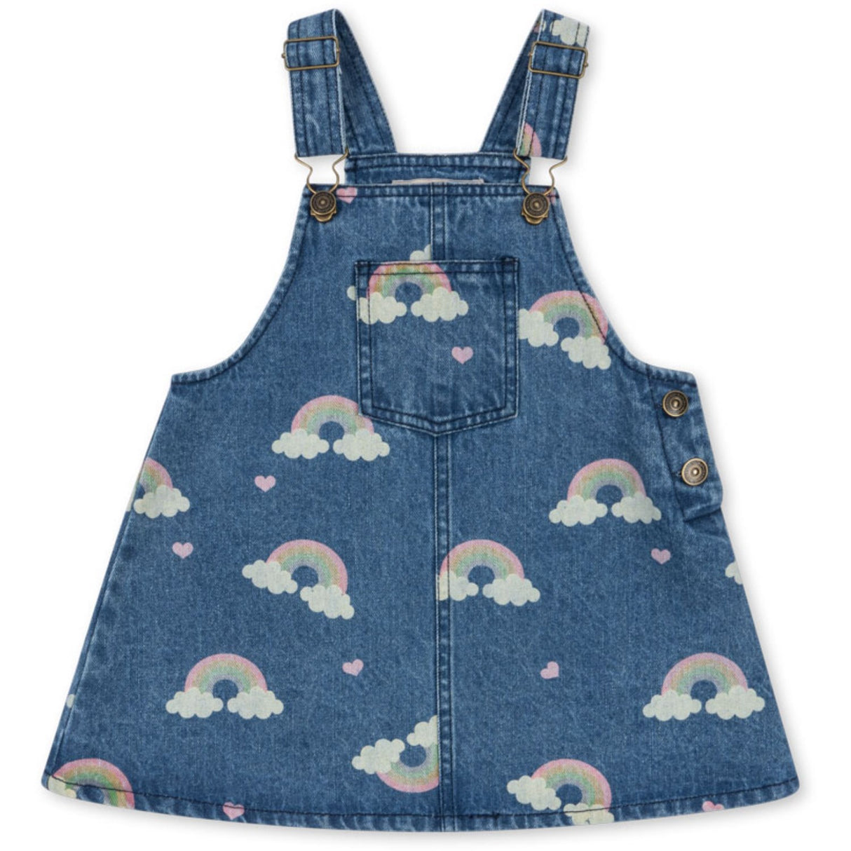 Konges Sløjd Rainbow Magot Overall Dress Denim GOTS