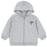 Konges Sløjd Grey Melange Lou Sweat Zip Hood Ocs