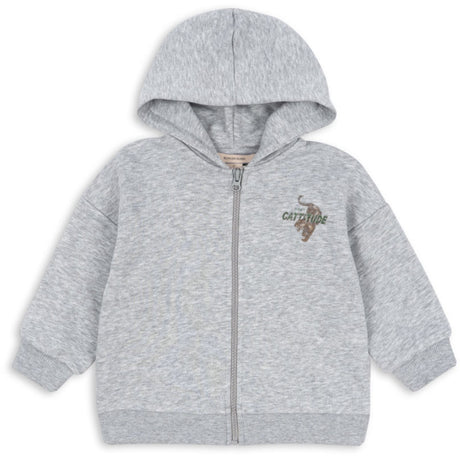 Konges Sløjd Grey Melange Lou Sweat Zip Hood Ocs
