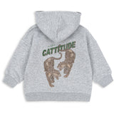 Konges Sløjd Grey Melange Lou Sweat Zip Hood Ocs