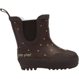 Pom Pom Chocolate Heart Brook GumBoots Thermo Ankle