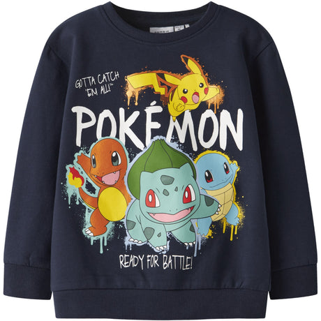 Name It Navy Blazer Nmmnoa Pokemon Nreg Sweat Bru Sky