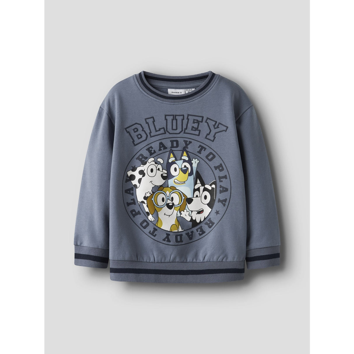 Name It Flint Stone Nmmnimbu Bluey Nreg Sweat Bru Sky