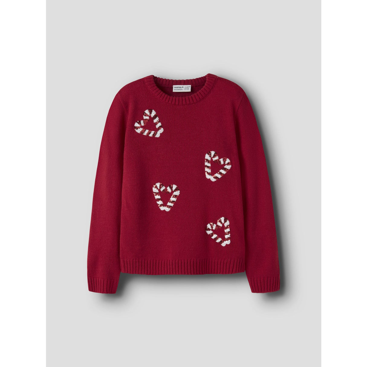 Name It Jester Red Nkfrajul Ls Loose Knit