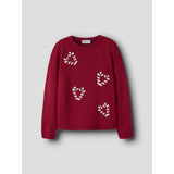 Name It Jester Red Nkfrajul Ls Loose Knit