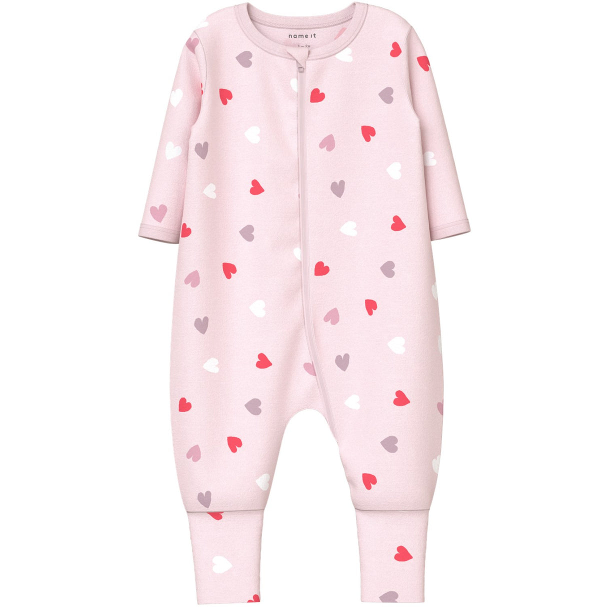 Name It Carinaria Nbfnightsuit 2P Zip Ff Car. Heart Noos