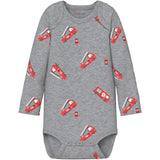 Name It Grey Melange Nbmbody 3P Ls Firetruck Noos