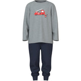 Name It Grey Melange Nmmnightset Grey Firetruck Noos