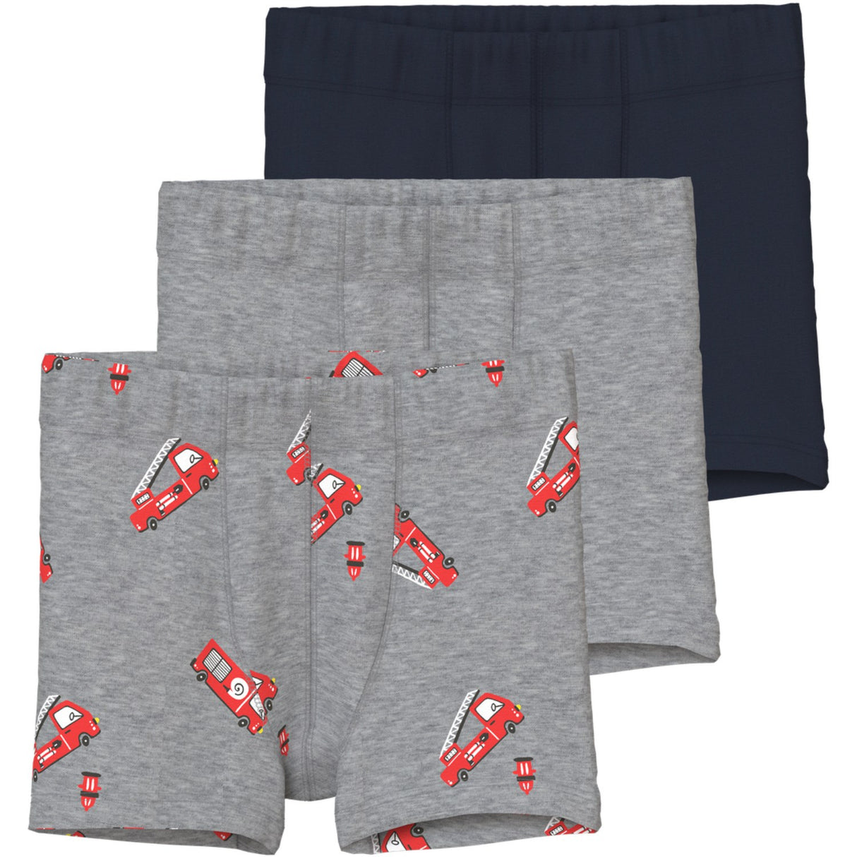 Name It Grey Melange Nmmtights 3P Grey Firetruck Noos