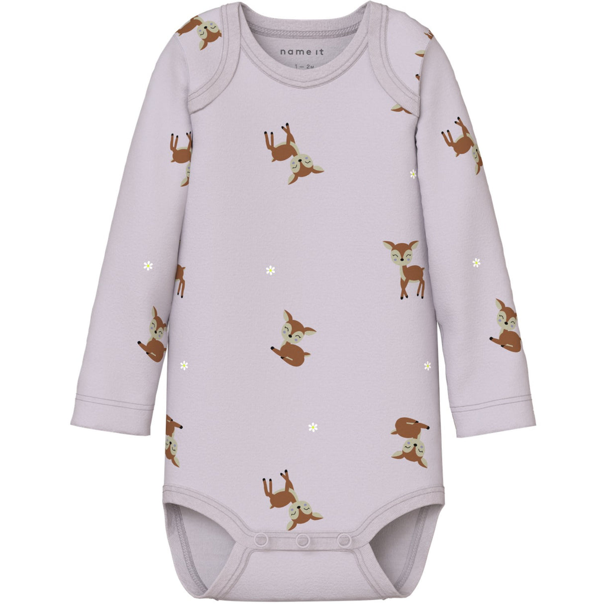 Name It Lilac Marble Nbfbody 3P Ls Lilac Marble Deer Noos